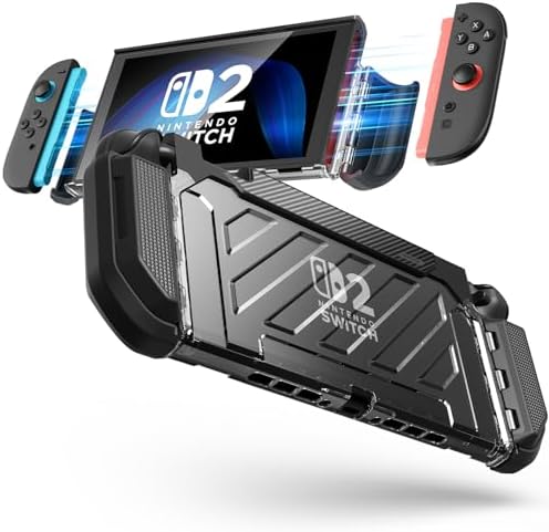 （06:30時点） SUPCASE Nintendo Switch 2 ケース 2025 用 [ミリタリーグレードの保護] [マグネット式ジョイコンコントローラー対応] ドッキング可能な一体型カバー Switch 2用 UBProシリーズ ブラック
