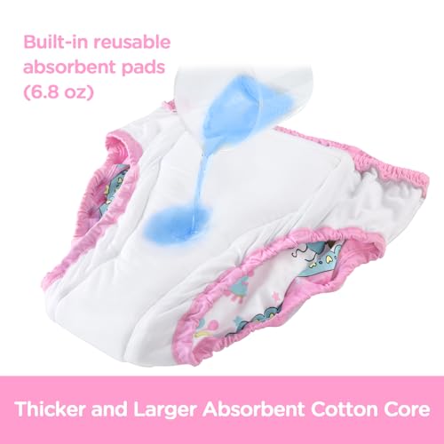 Image of Littleforbig Soft Silky Underwear Comfortable Washable Reusable Adult Training Pants - Little Circus L Pink