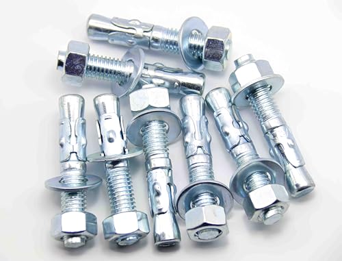 1234x334 wedge anchor by zinced of heavy-duty fastener for cement and concrete 8pcs pack