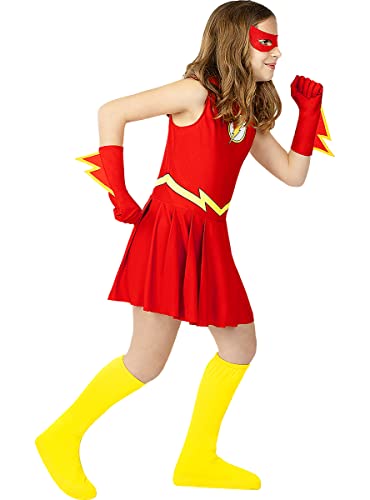 Funidelia | Disfraz de Flash para niña ▶ Superhéroes, DC Comics, Justice League - Disfraz para...