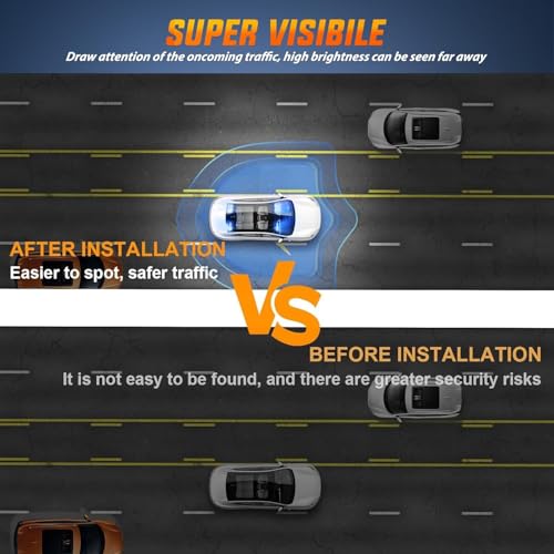 Image of Nilight 144 LED Strobe Traffic Advisor Light Bar Blue with Controller