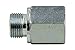 Adaptall 9036-16-16 Series 9036 Carbon Steel Straight Adapter, 1"-11 Male BSPP x 1-5/16"-12 Female Orb, BSPP x Orb, Carbon Steel