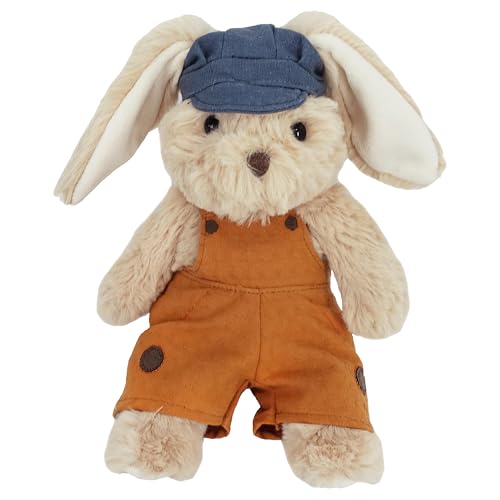 Image of MON AMI Benjamin Bunny Stuffed Animal Plush Toy | 8-Inch Dressed Bunny with Floppy Ears | Soft & Cuddly Rabbit Plush for All Ages | Springtime Nursery Décor & Adorable Gift