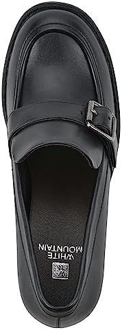 WHITE MOUNTAIN Women's Shoes Bougie Block Heel Loafer, Black/Smooth, 7.5 M | Image 5