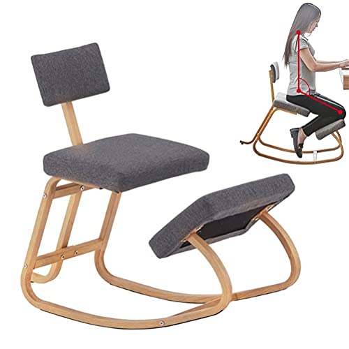 VEVOR Sedia Ergonomica Inginocchiata in Legno Regolabile per la casa e