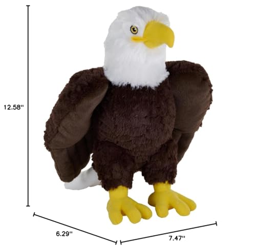 Wild Republic Cuddlekins Eco Bald Eagle, Stuffed Animal, 12 Inches, Plush Toy, Fill is Spun Recycled Water Bottles, Eco Friendly - Image 2