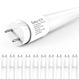 Sunco 10 Pack T8 LED Tubes 4FT Fluorescent Replacement Bypass Ballast or Plug and Play 20W 2400 LM 6000K Daylight Deluxe Ballast Compatible Single Ended or Double Ended Hybrid Type A+B Frosted Lens