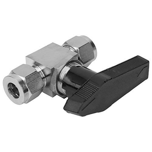 ERYUE 304 Stainless Steel High Pressure Needle Valve for Water Gas Liquid Control SS‑44S6 - Strong Connection and Easy Installation for Energy Saving and Industry (Ф3/8)