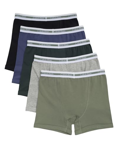 Image of Calvin Klein Kids Boys' Modern Cotton Boxer Brief Underwear 5-Pack