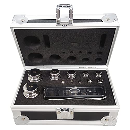 PreAsion F1 Grade 1mg-200g Stainless Steel(304) Calibration Weight Kit 25pcs High Precision Weights with Tweezers for Lab Education