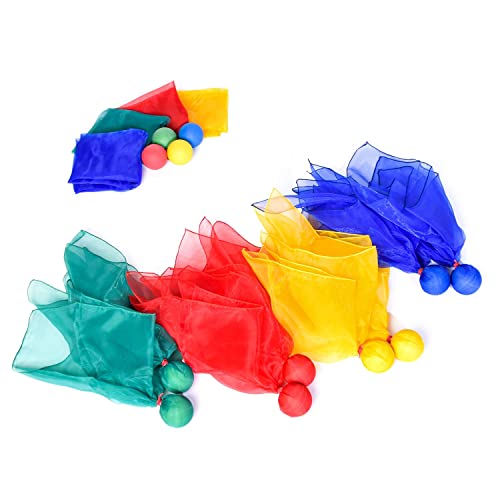 KAWANYO - Pañuelos para malabares (12 unidades, con 12 bolas de goma) Cover