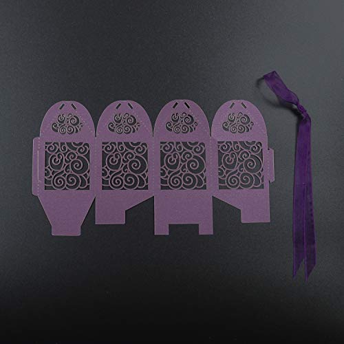 image for KPOSIYA 100 Pack Wedding Favor Boxes Laser Cut Boxes Party Favor Box S
