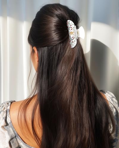 Image of CHLINS Initial Cherry Hair Clips for Women Girls - Cute Glitter Monogram Claw Clips with Rhinestone Cherry Print Hair Accessories, Ideal Birthday Bridesmaid Gifts for Teens Girls, Letter K