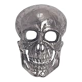 FineBuy - Calavera de aluminio de 41 cm, diseño de calavera grande, decoración de pared de metal, decoración moderna para el hogar