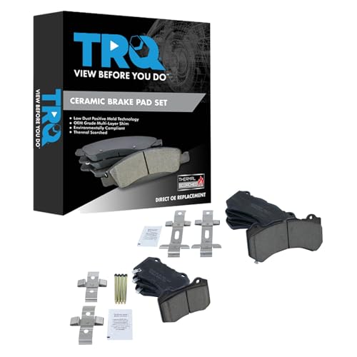 TRQ Front Rear Brake Pad Set Ceramic