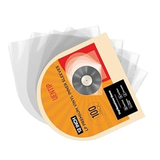 100-Pack Vinyl Sleeves Inner -12" Vinyl Record Protective Sleeves - Protect Your LP Albums from Scratches, Dirt & Dust - No-Acid Exterior Disc Cover (inner Sleeves-Round Bottom)