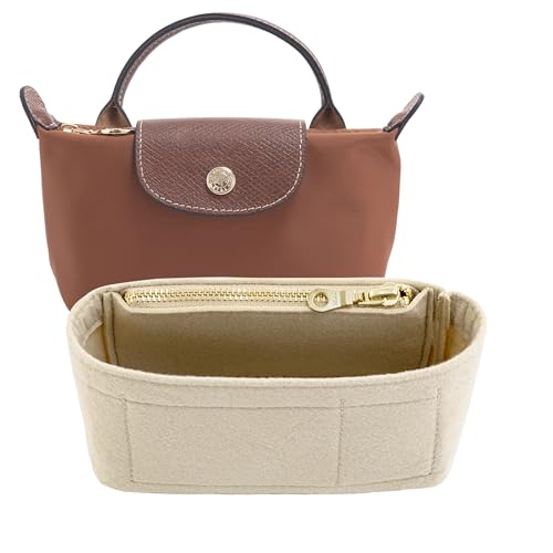 ATSEKTZ Mini Bag Organizer For Longchamp Small Tote Bag - Ultimate Mini Bag Storage & Finishing Inner Bag Liner for a Chic Handbags Insert Organizer Fit small Size