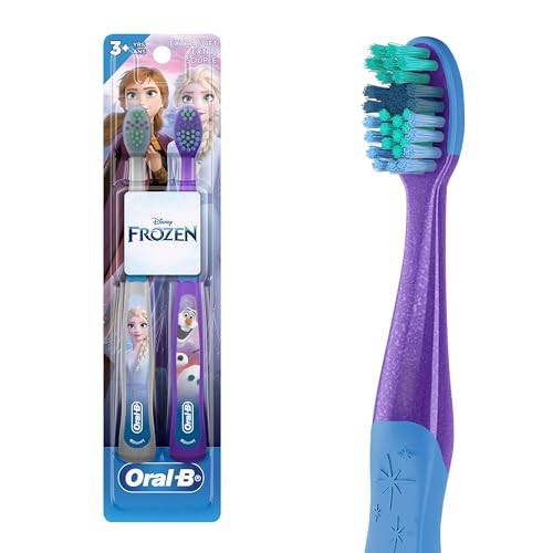 Oral-B Kids Toothbrush Featuring Disneys Frozen II Soft Bristles for Children and Toddlers 3+ 2 Count