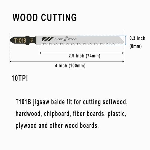 60Pack T101B T-Shank Jigsaw Blades