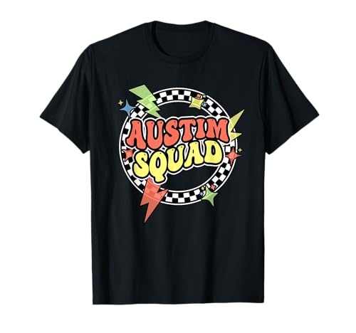 Retro Autism Squad Support Autism Mom Dad Funny pour enfants et hommes T-Shirt