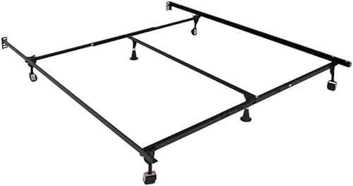 Bowery Hill Moderno marco de cama de metal ajustable QueenKing en negro disponible en Yaxa Colombia