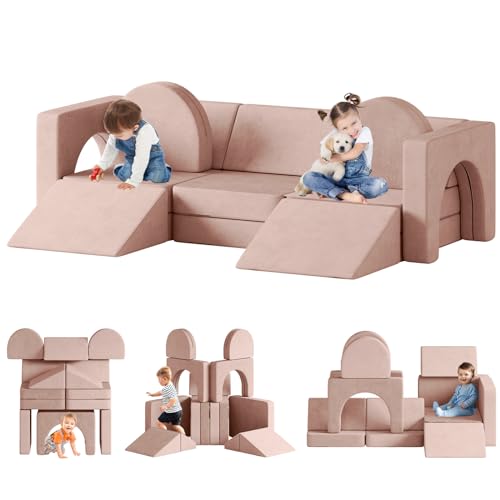 13pcsmodularkidsplaycouchkidscouchwithclimbingslope13in1toddlercouchforplayingcreativingsleepingindoorkidssofaforboysandgirlspink Urban Country Home Decor 13pcs modular kids play couch kids couch with climbing slope 13 in 1 toddler couch for playing creativing sleeping indoor kids sofa for boys and girls pink urban country home decor