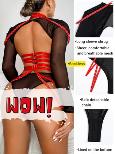 Image of Kaei&Shi Rave Outfit, Adjustable Strappy, Contrast Color, Choker, Chain Belt