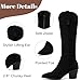 Ruiee Cowboy Knee High Boots for Women - Wide Calf Comfortable Fashion Chunky Heel Long Boot Casual Western Winter Fall Dressy Boot for Ladies. 240971 Black MF Size9.5