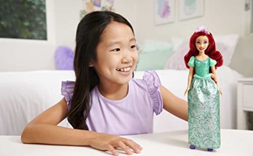 Mattel Disney Princess Toys, Ariel Fashion Doll, Sparkling Look with Red Hair, Blue Eyes & Tiara Accessory, Inspired by The Little Mermaid Movie - Image 3