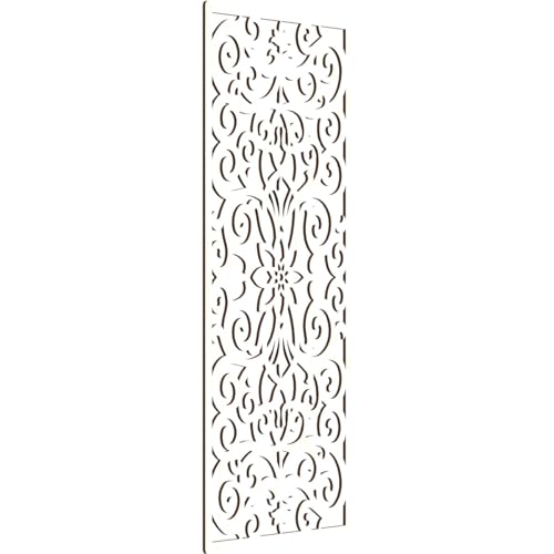 Image of Buel Decorative Pierced Fretwork Wood Wall Panels, 21 3 /8 inchW x 54 3 /8 inchH x 1 /4 inchT, Birch