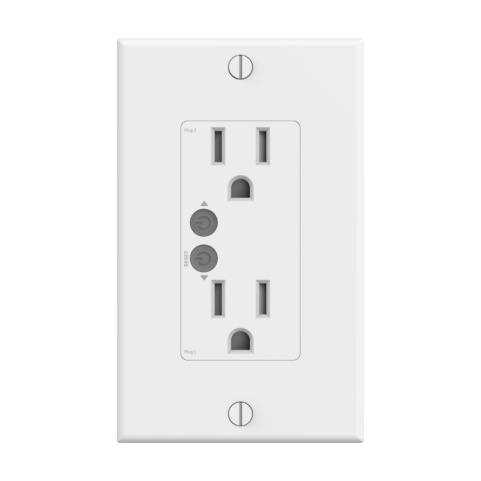 THIRDREALITY Smart Wall Outlet, Dual Independent Control for 2 Sockets, Individual Power Monitoring, Zigbee Repeater, Compatible with Home Assistant & SmartThings, ETL Certified