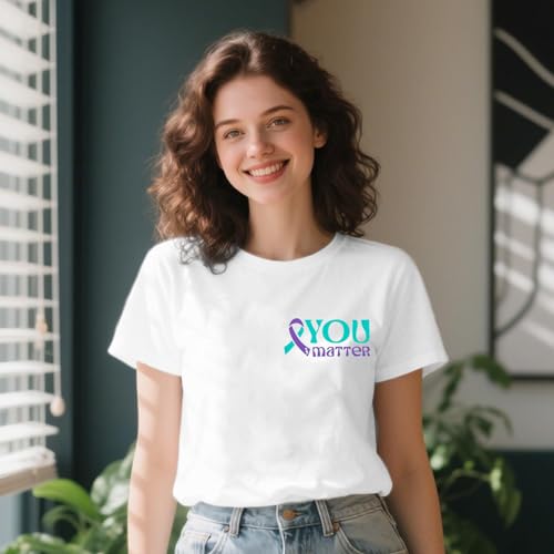 Suicide Awareness Shirt for Women - You Matter Womens Mental Health Awareness T-Shirt Casual Short Sleeve Tops2