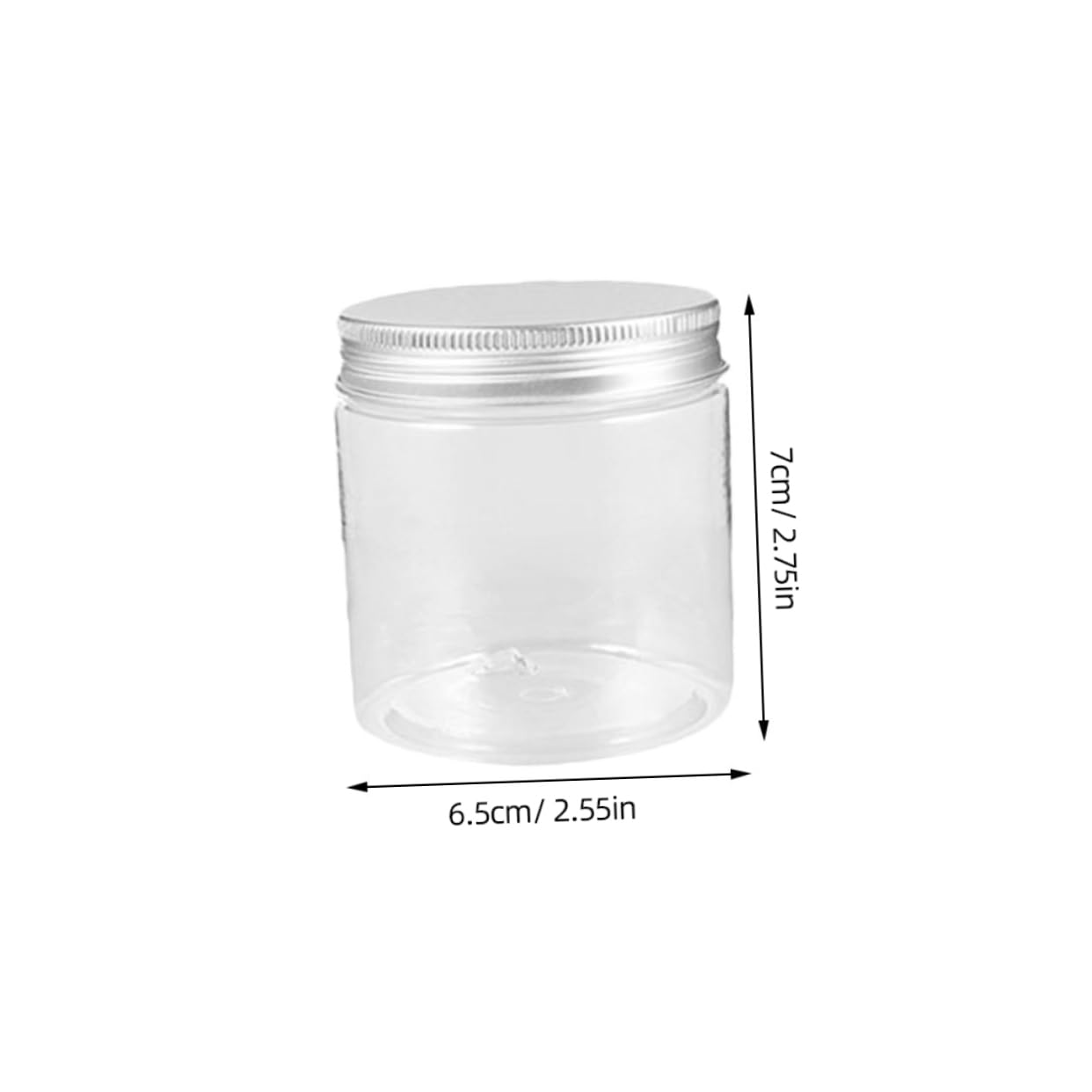 VALICLUD Barattoli Mini 200ml in Vetro Trasparente Con Coperchio in Alluminio Argento Set Da 12 Pezzi Per Conserve, Marmellate e Prodotti Esfolianti, Contenitori Riutilizzabili Per Cucina e Cosmetici