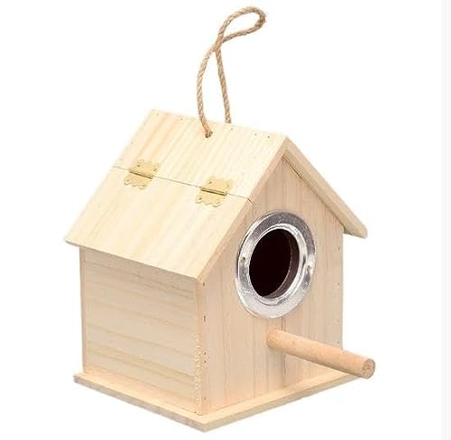 Vogelnest Parrot Breeding Swing with Hardwood Small Flight Litted Habitat for Birds schwalbennest 14