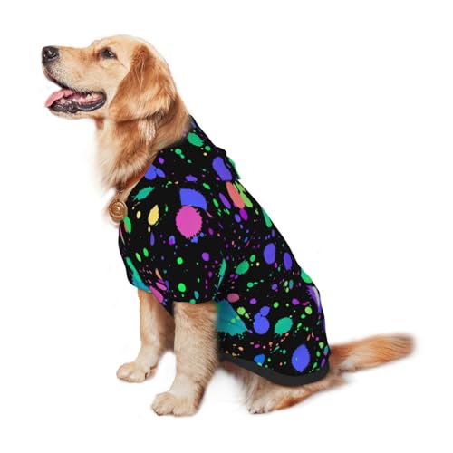 Suéter con capucha para perro Glow in Dark Neon miniatura 5