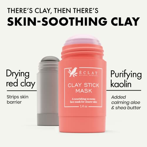 Nourishing Clay Stick Mask For Clearer, Brighter And Hydrated Skin - Unclog Pores And Removes Blackheads - With Detoxifying Kaolin Clay And Caffeine - 1.4 Oz #TOP4