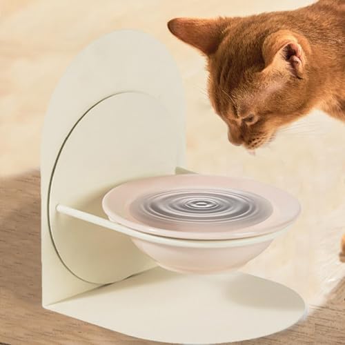 Mangeoire surélevée pour chat avec base antidérapante et hauteur réglable - 5