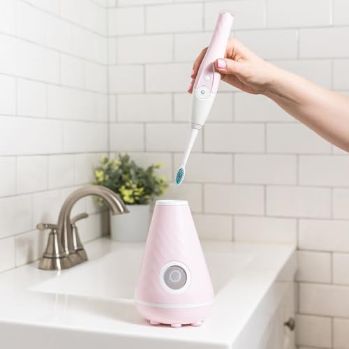 Image of Tao Clean UV Sanitizing Sonic Toothbrush and Cleaning Station, Electric Toothbrush, Dual Speed Setting, Pink Blush