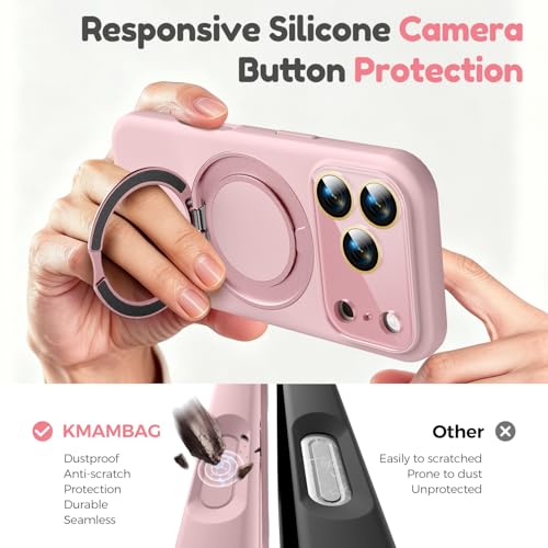 Silicone Case for iPhone Pro with 360° Magnetic Stand Fit for MagSafe by KMAMBAG - Used condition - Image 7