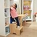 Melissa & Doug Kids Wooden Step Stool - Light Natural Finish