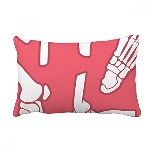 Coussin squelette humain rouge avec insert pour canapé et lit - 2