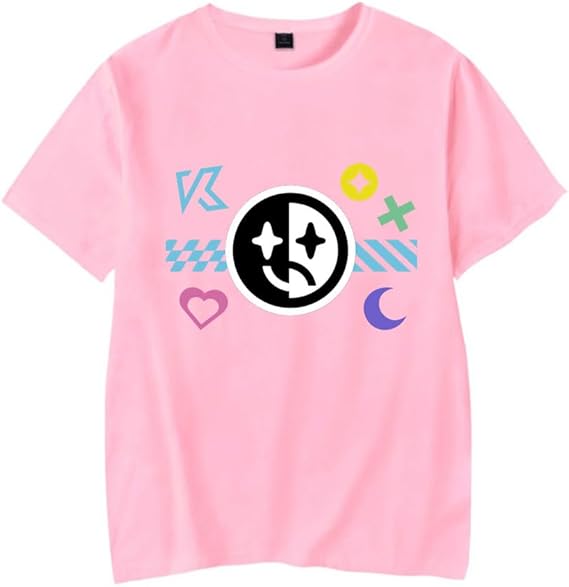 ItsFunneh Krew District Merch Authentic T-Shirt Merch Men Short Sleeve  Women Funny Tee Unisex Harajuku Tops (Black,XXS) | Amazon.com