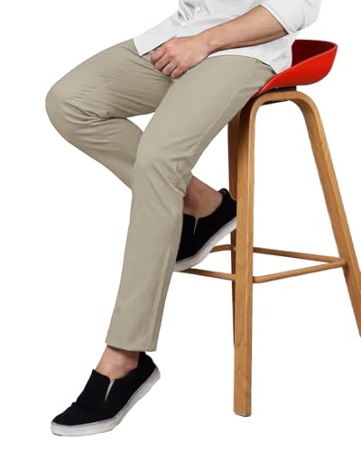 Image of Noble Monk Mens Mid Rise Formal Pants | Stylish Regular Fit Wear Trousers for Office Or Party | Solid Formal Trouser