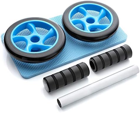 BODYMATE AB Classic - wałek do ćwiczenia mięśni brzucha i wzmocnienia mięśni korpusu, sprzęt fitness do domu, podkładka pod kolana w zestawie, 28 x 16 cm (dł. x Ø)