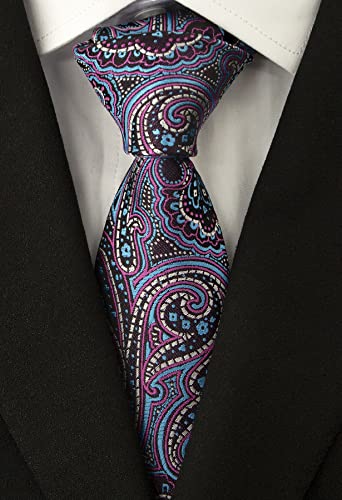 Image of Men's Necktie Classic Silk Tie Woven Jacquard Neck Ties 9 PCS
