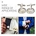 COMPUKAS Classic Global Map Cufflinks for Men, round Retro Fashion Suit Studs, Business Shirt Accessories, French Cufflinks for Formal Attire