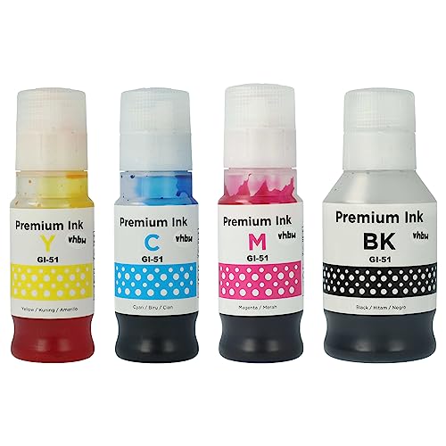 Kit encre de recharge vhbw pour Canon GI-11 GI-21 GI-41 | Pack 4 couleurs CMJN