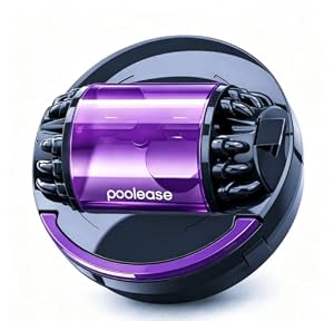Poolroboter, Poolsauger Akku mit 100 Minuten Laufzeit, Automatische Reinigung mit Selbsteinparkfunktion, 2L Filterkapazität Poolreiniger für Flache Pools bis zu 90㎡