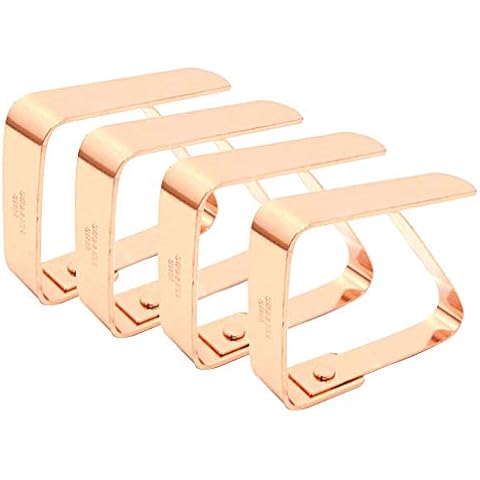gshhd0 Tablecloth Clips, Stainless Steel Tablecloth Clips, Rose Gold Picnic Table Clips Table Cloth Cover Clamps Table Cloth Holders for Picnics Weddings Party Cover