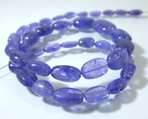 Tanzanite perles ovales 10x6mm violet bleu pour création de bijoux uniques